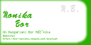 monika bor business card